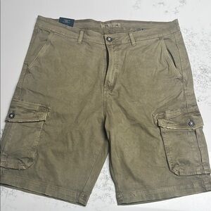 Buckle Tan Cargo Shorts Utility Design